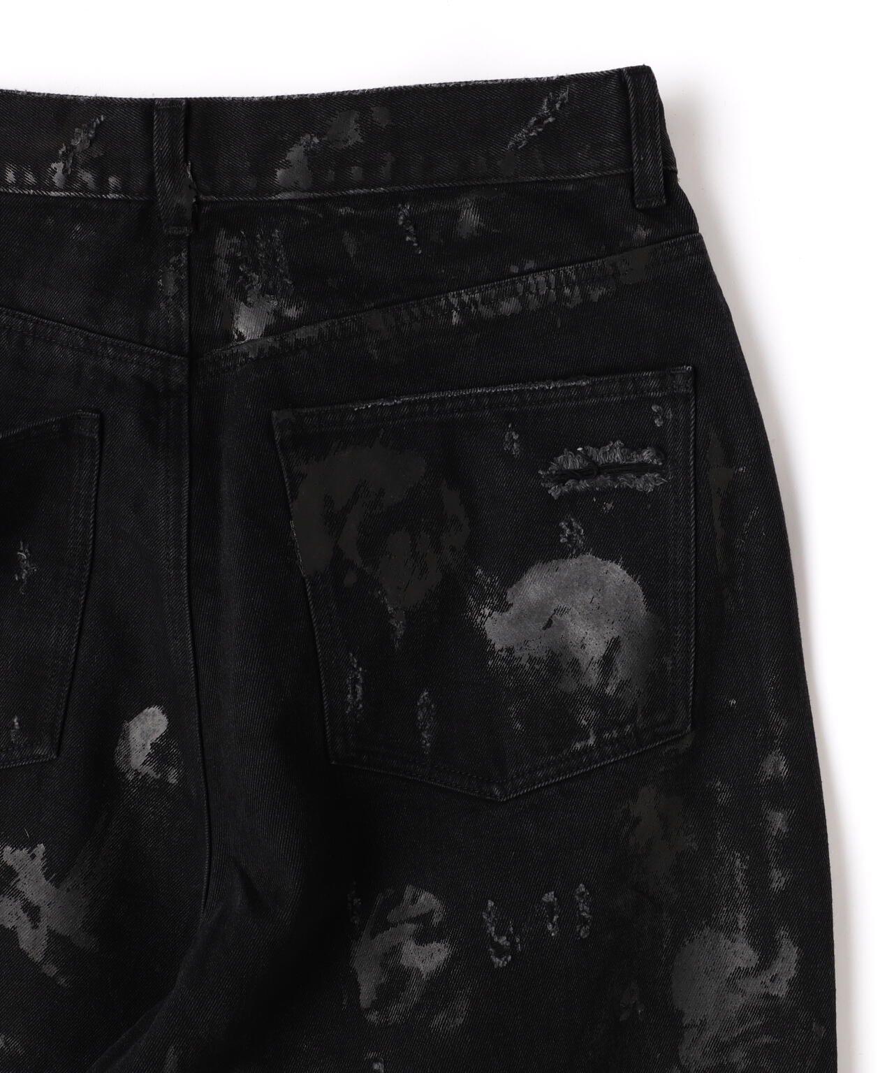 FR(13)NDS/朋友/HDK損傷寬鬆褲 BLK