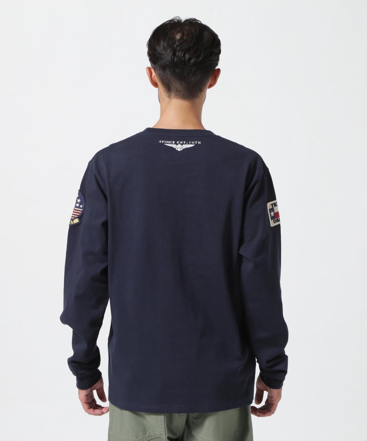 《&DEPOT限定》TOP GUN PATCHED 長袖 T恤 / Top Gun 貼片 長袖 T恤 / AVIREX