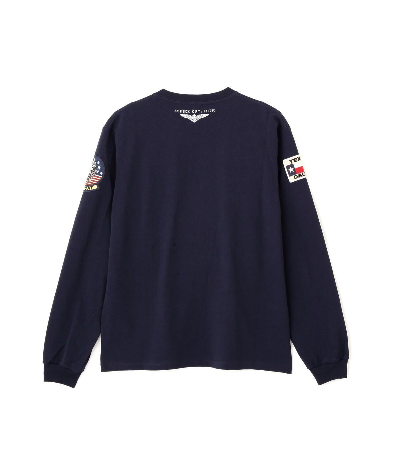 《&DEPOT限定》TOP GUN PATCHED 長袖 T恤 / Top Gun 貼片 長袖 T恤 / AVIREX