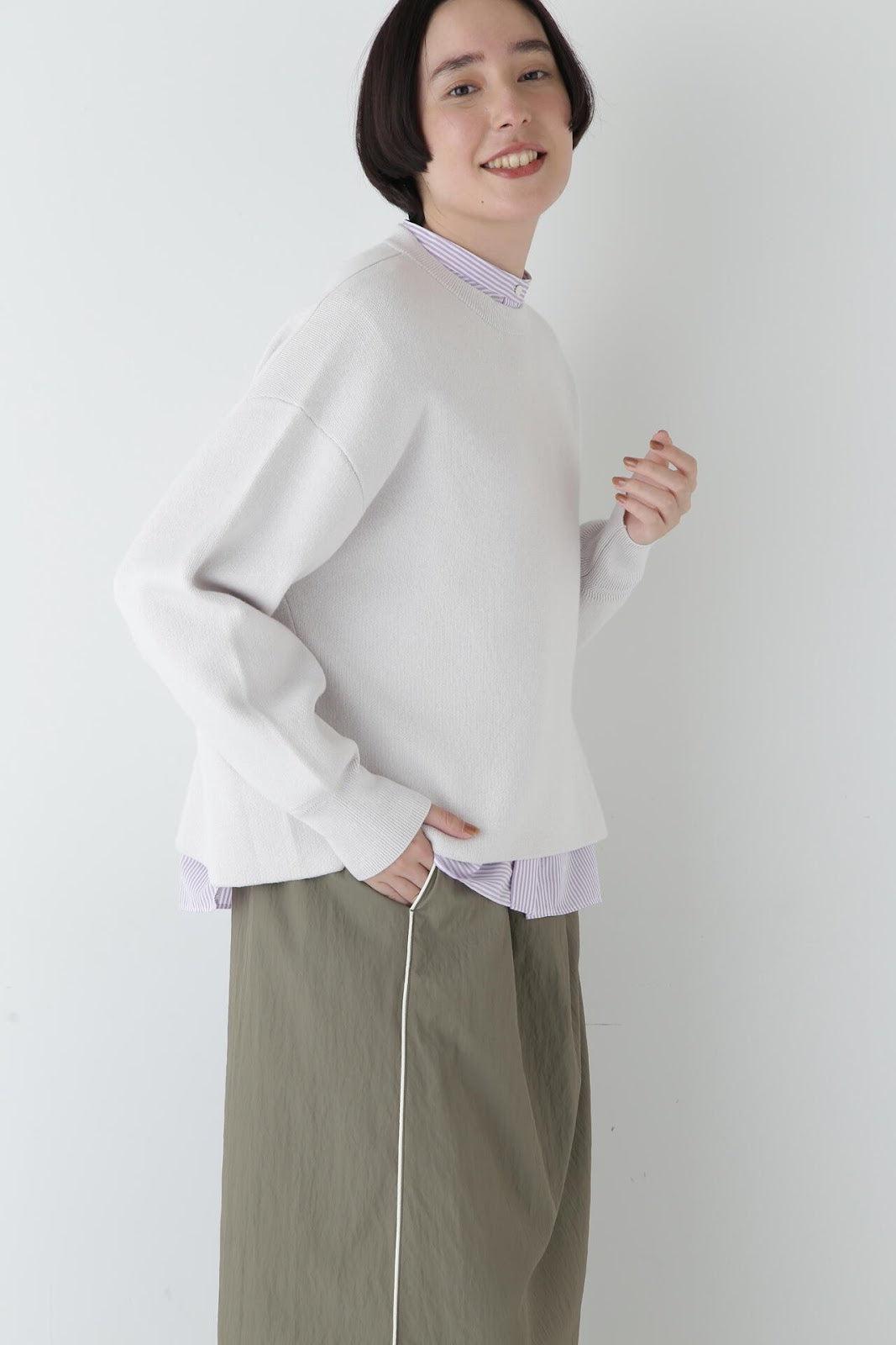 棉羊絨提花套頭衫