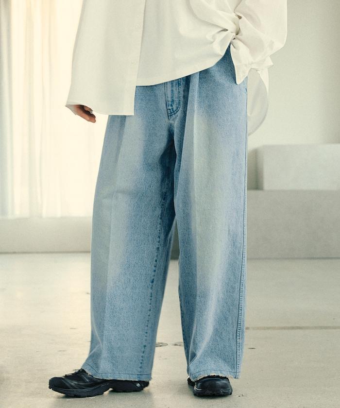 寬鬆直筒牛仔褲