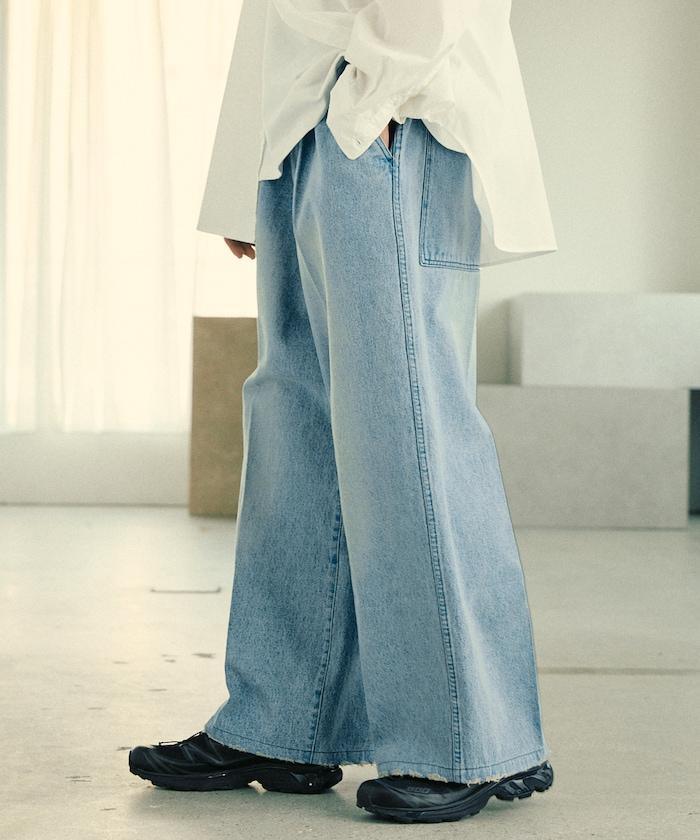 寬鬆直筒牛仔褲