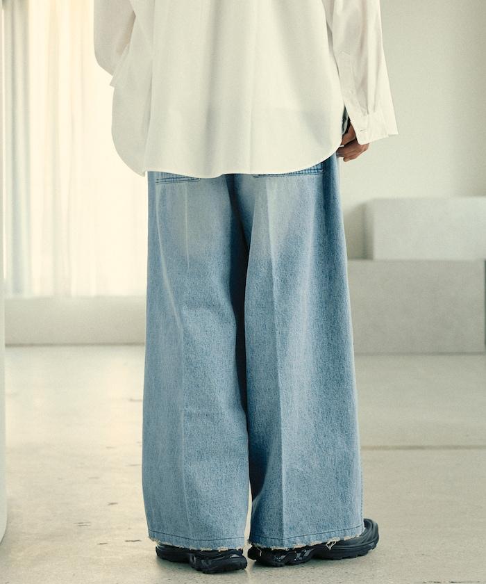 寬鬆直筒牛仔褲