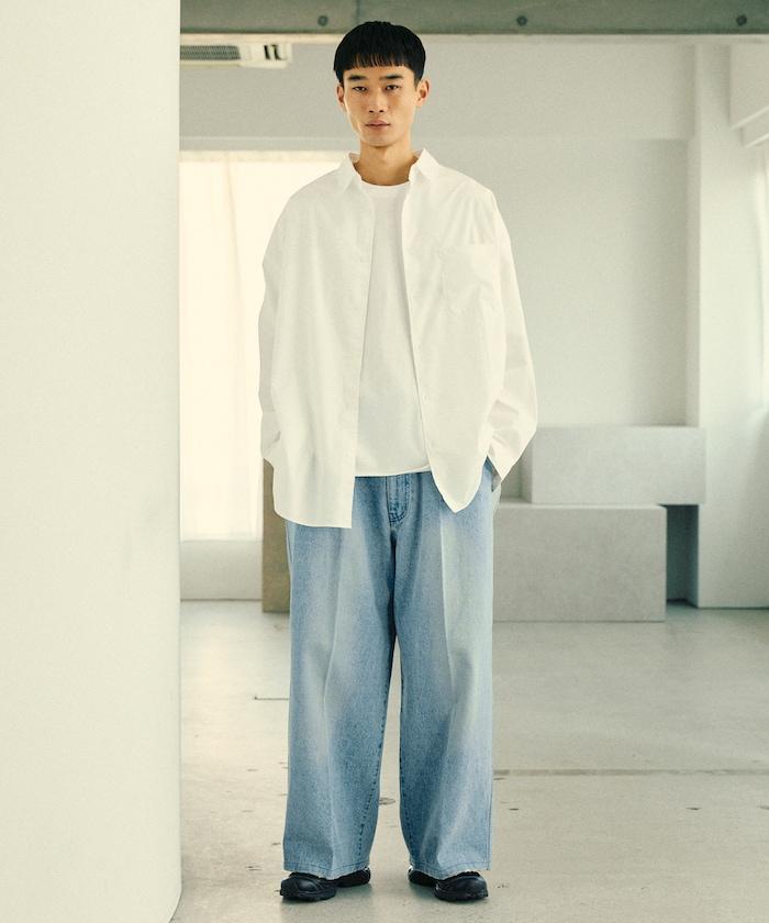 寬鬆直筒牛仔褲