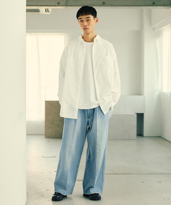 寬鬆直筒牛仔褲