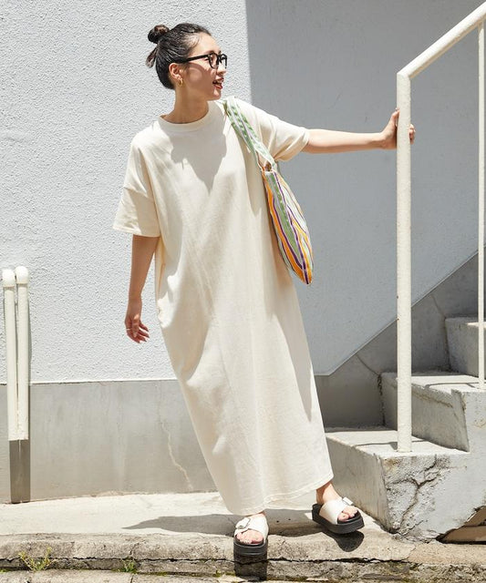 美國棉寬鬆T恤連衣裙