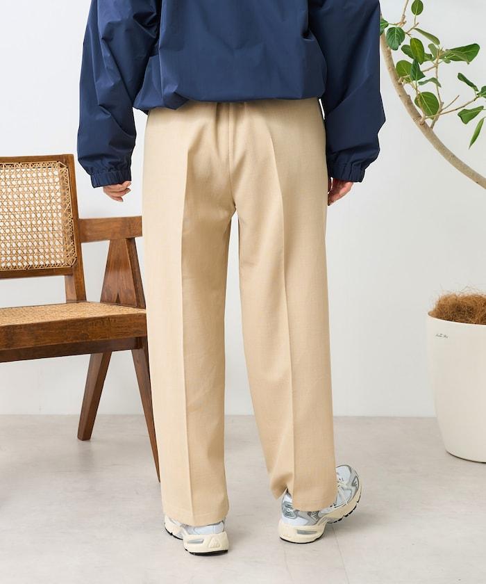 亞麻觸感 褶皺 寬鬆褲