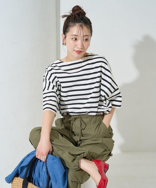 船領巴斯克條紋短袖T恤