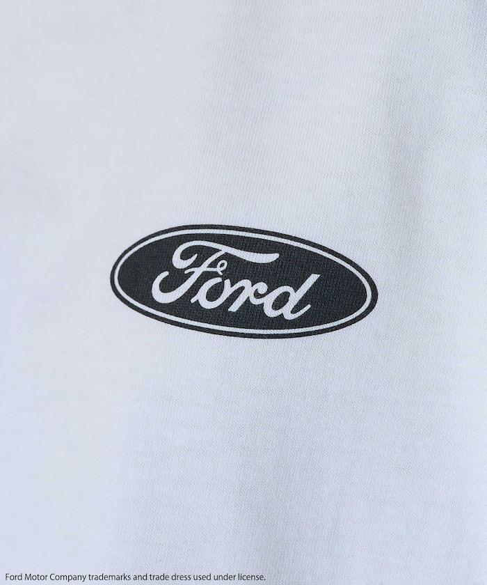 Ford 背景圖案印花T恤