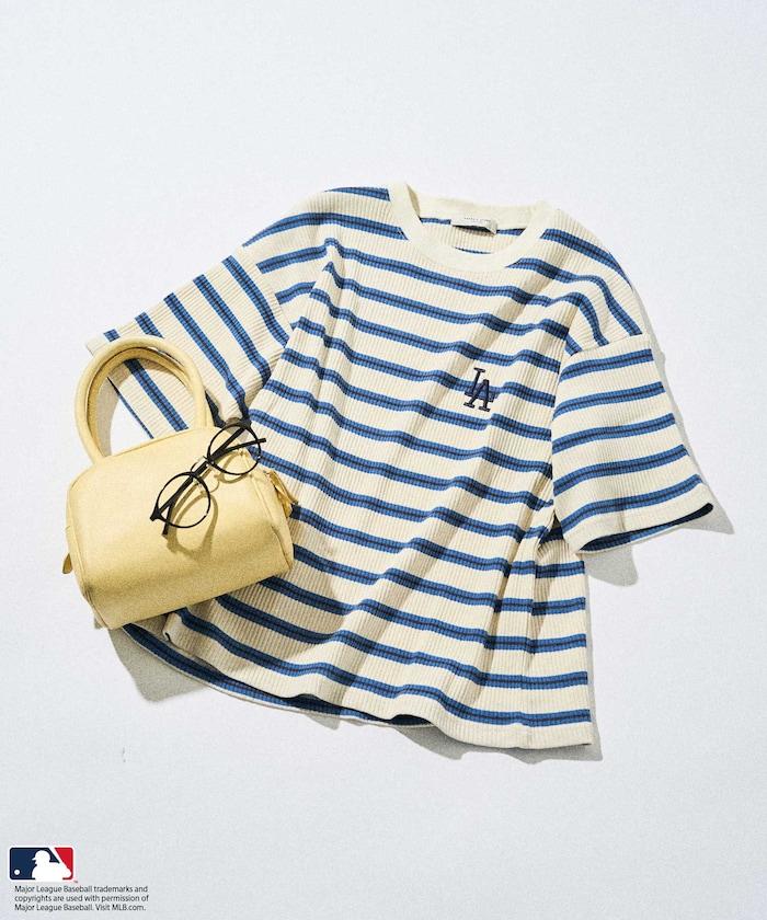 MLB 多色條紋針織T恤