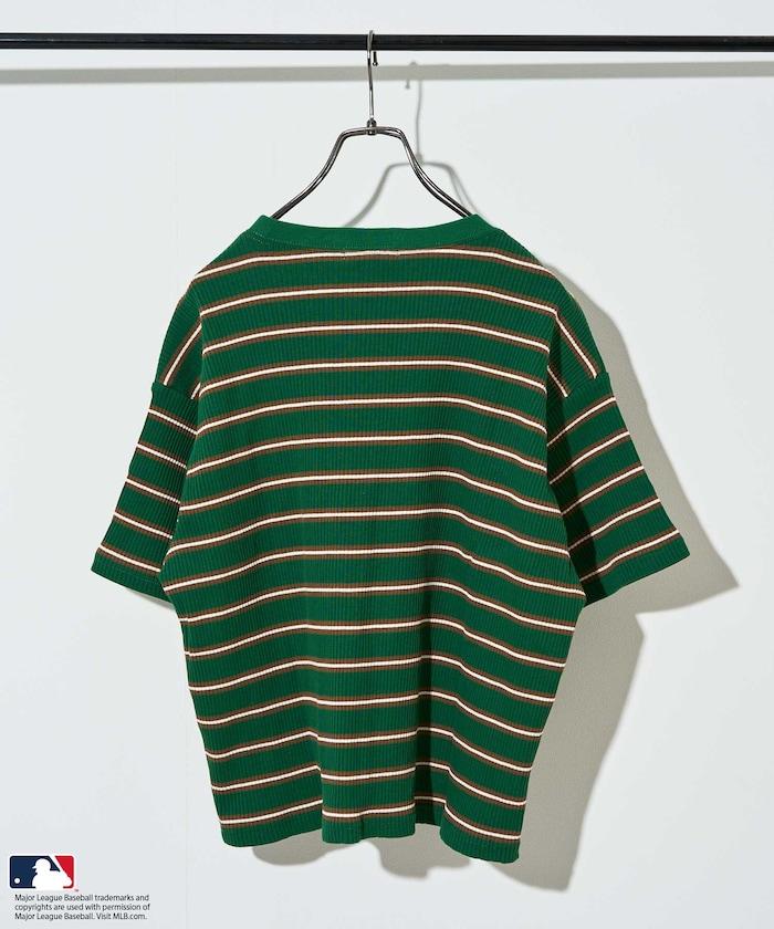 MLB 多色條紋針織T恤