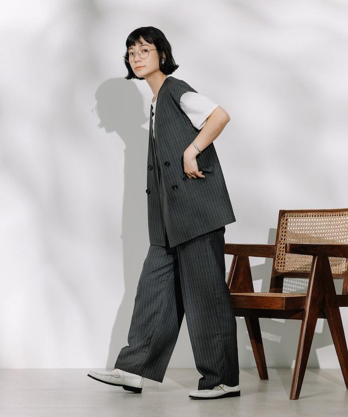 接觸冷感/UV 亞麻觸感 雙層背心<套裝搭配適用>