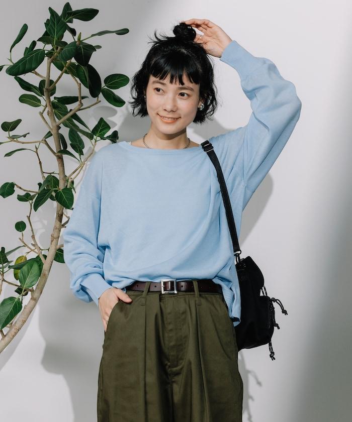 亞麻混紡針織套頭衫