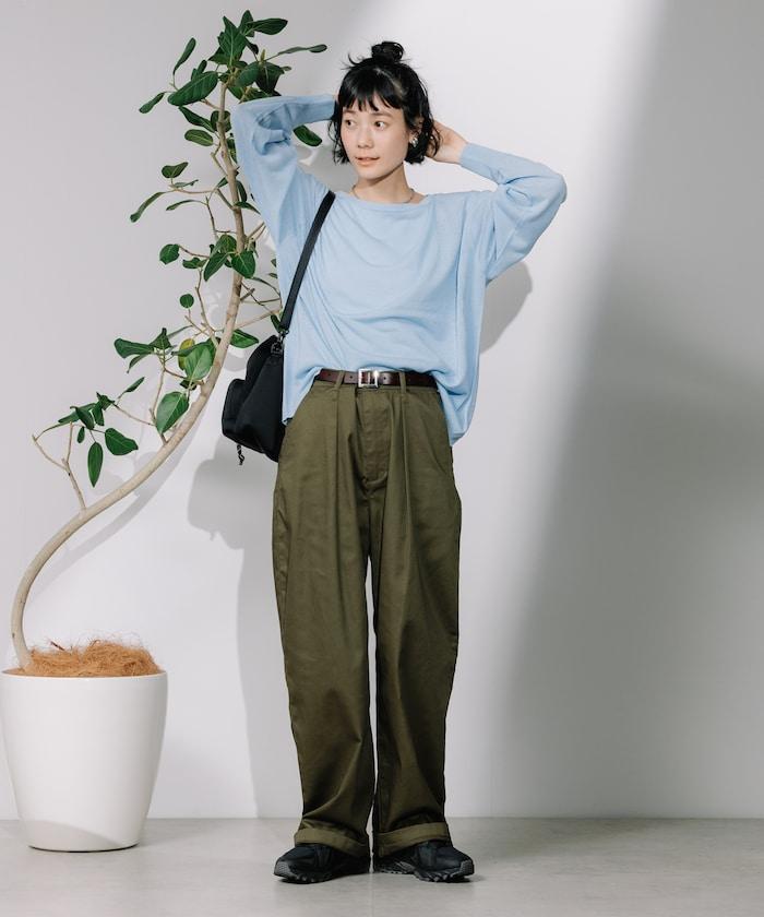 亞麻混紡針織套頭衫