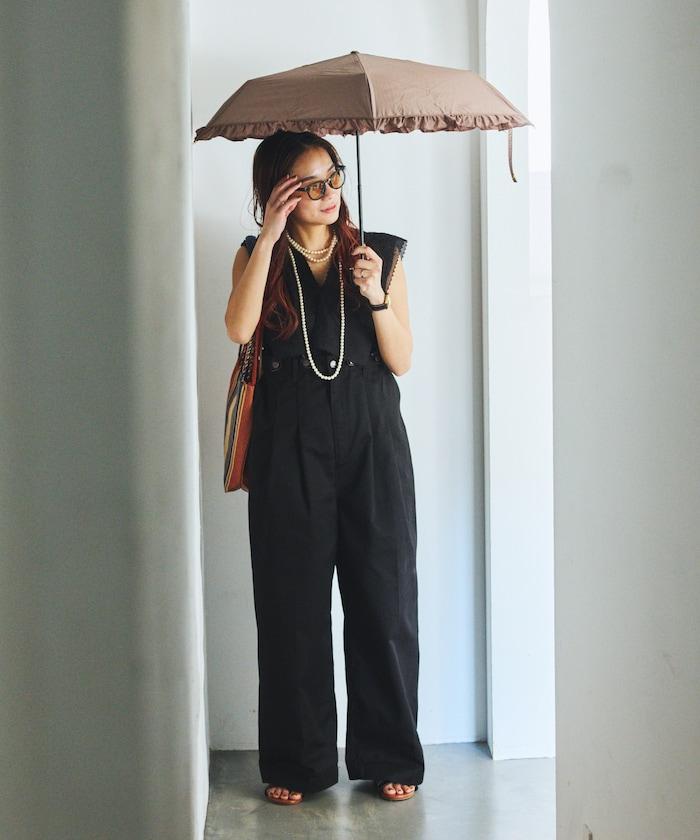 遮光經典荷葉邊 迷你 晴雨兩用 摺疊雨傘