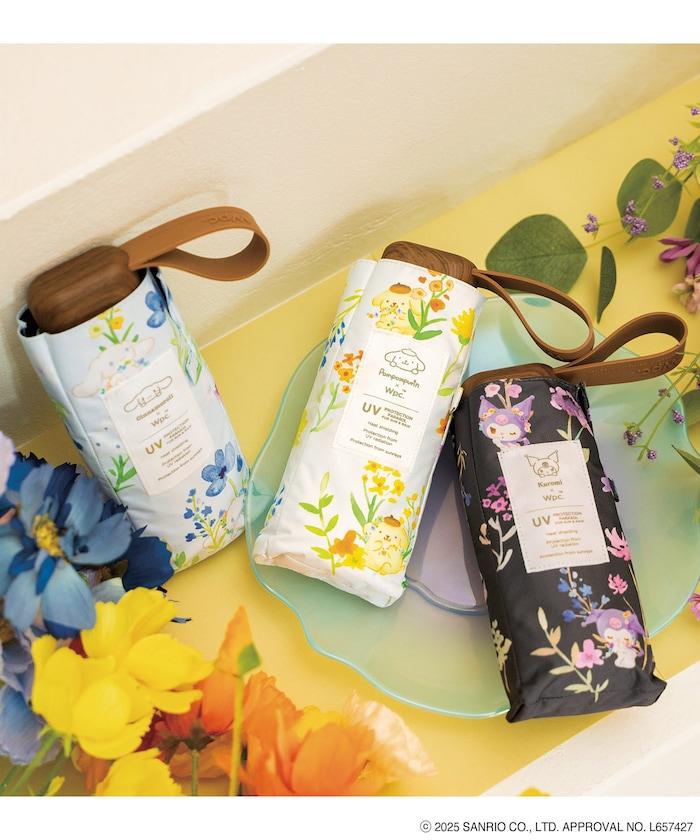 《三麗歐》遮光 水彩花卉 迷你 晴雨兼用 摺疊雨傘