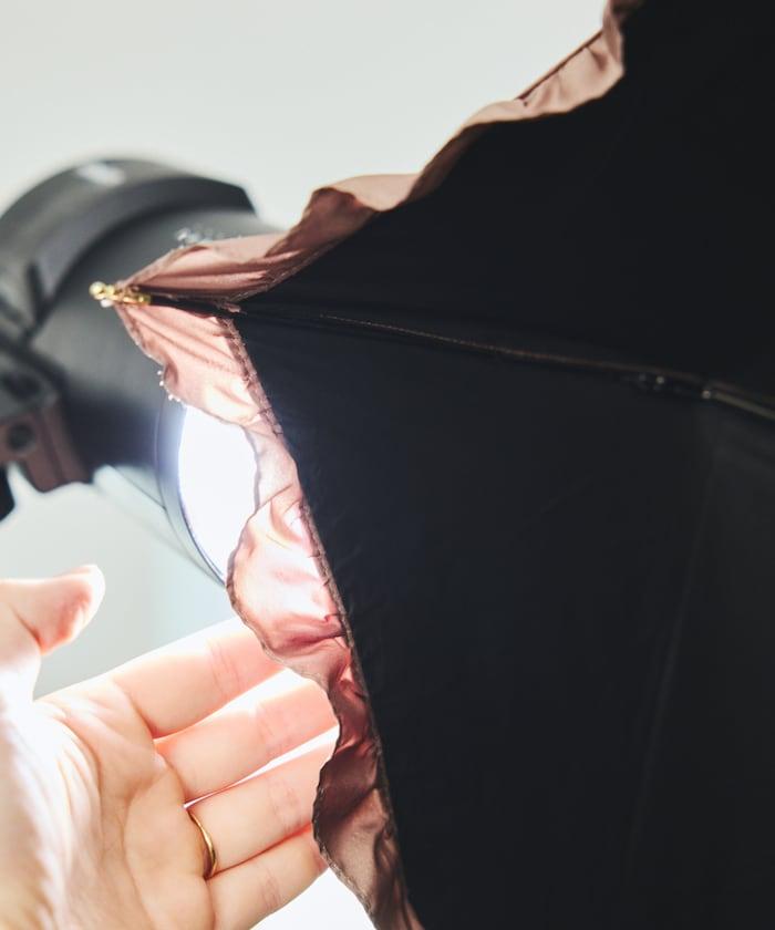 遮光經典荷葉邊 迷你 晴雨兩用 摺疊雨傘