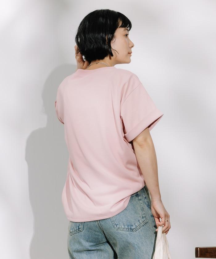 <接觸冷感/UV> 《AIR》DRY HIGHCOOL 卷邊T恤