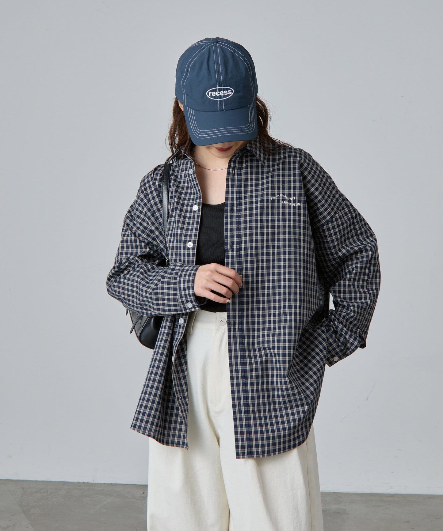 【PIKO企劃】一點刺繡格子襯衫