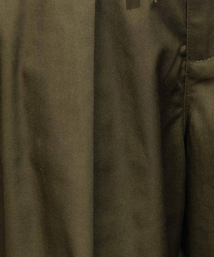 聯名 繫帶鬆緊褶襉褲