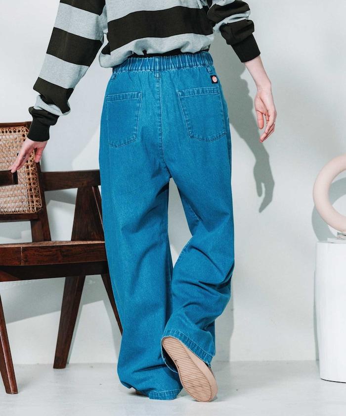 聯名 繫帶鬆緊褶襉褲