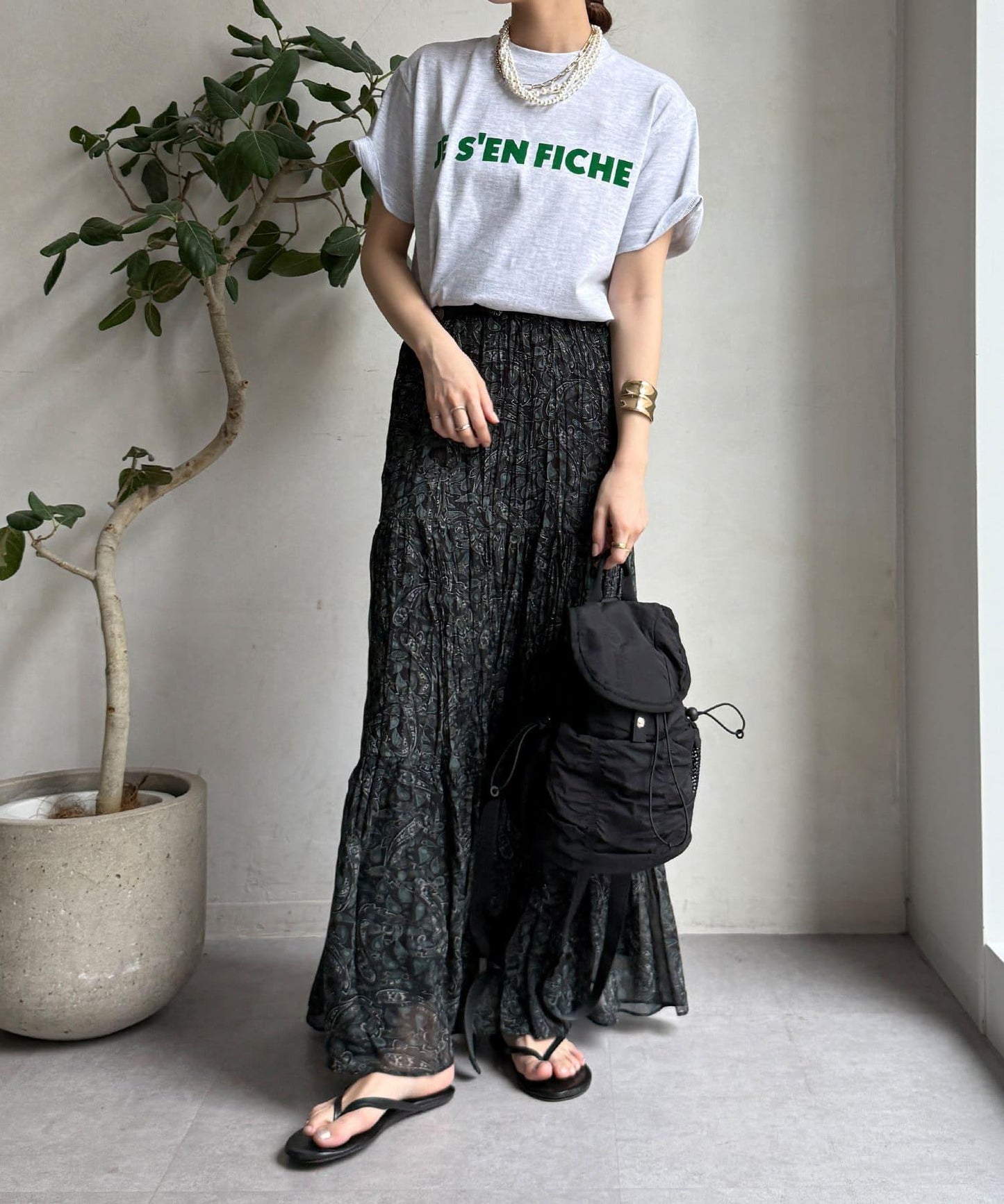 JES'EN FICHE絨布LOGO T恤