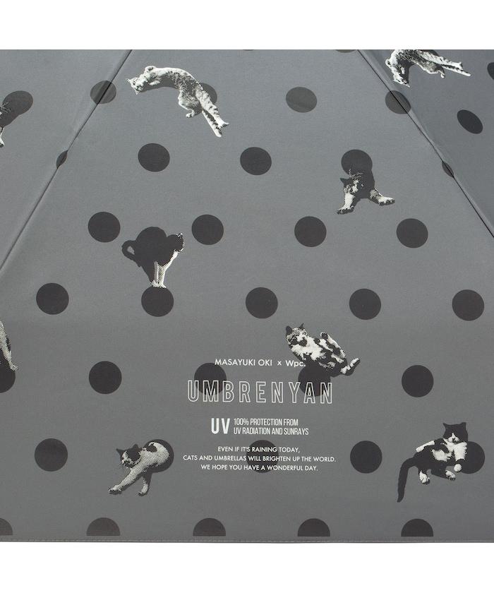 遮光 防曬小貓 圓點 迷你 晴雨兼用 摺疊雨傘