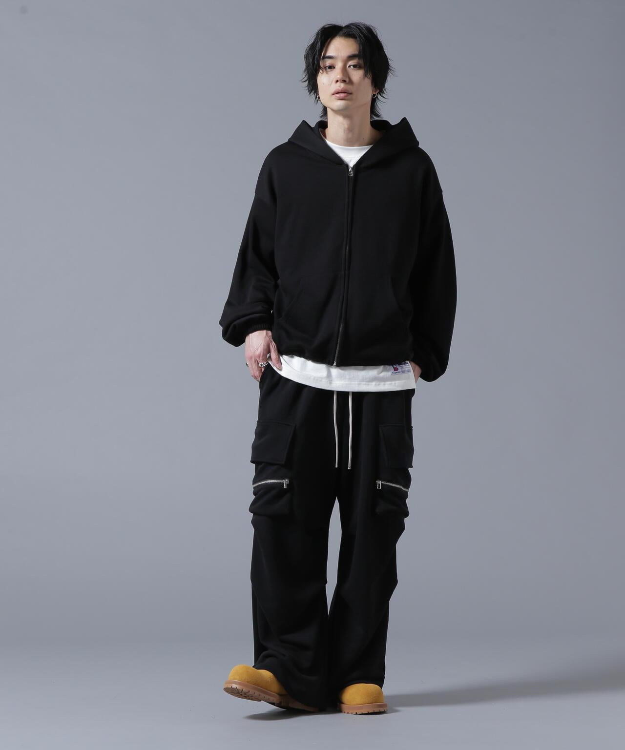 【&DEPOT限定】感謝款/汗水短款拉鍊帽T恤