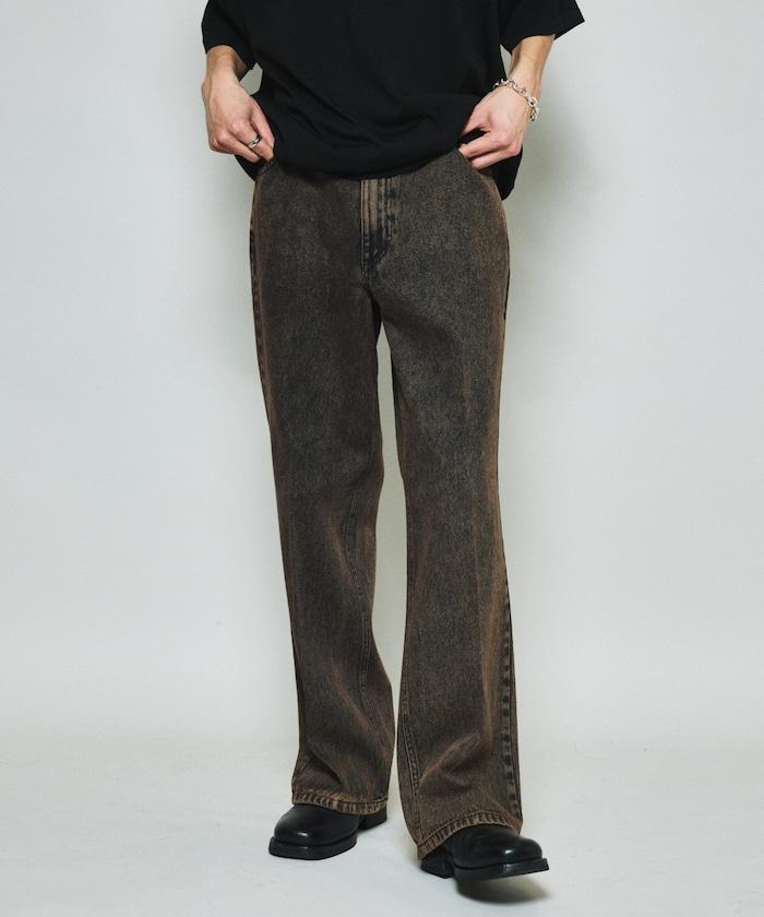 修身牛仔喇叭褲