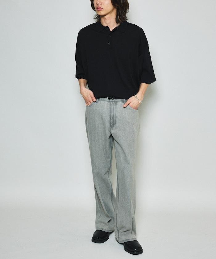 修身牛仔喇叭褲