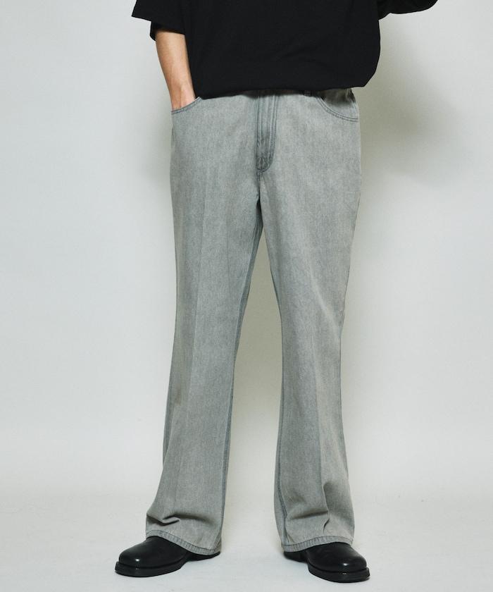 修身牛仔喇叭褲