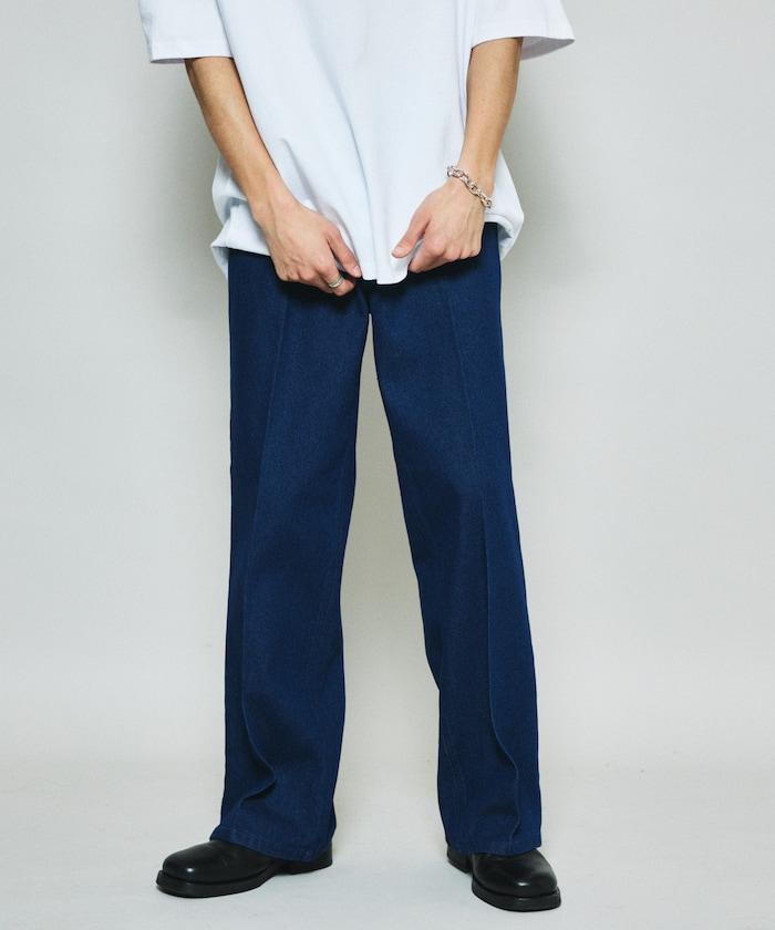 修身牛仔喇叭褲