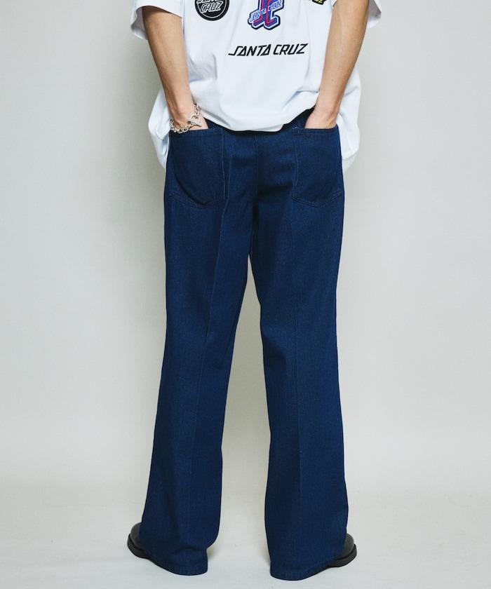 修身牛仔喇叭褲