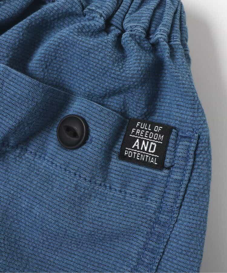 靛藍色足球休閒長褲 九分褲