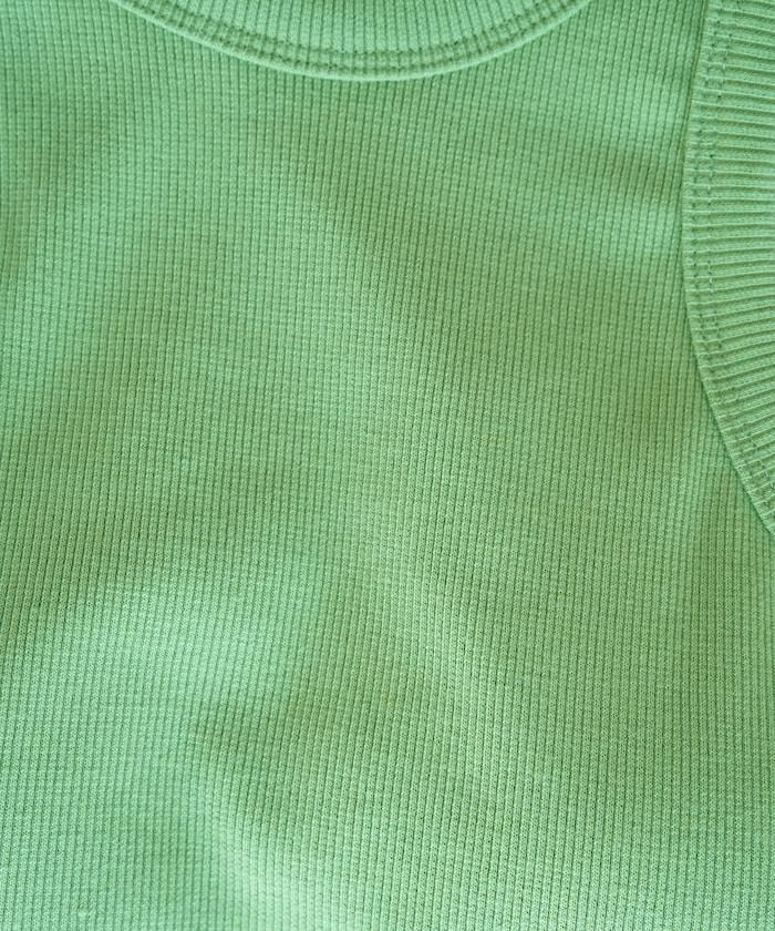 帶杯的無袖棉質肋條背心