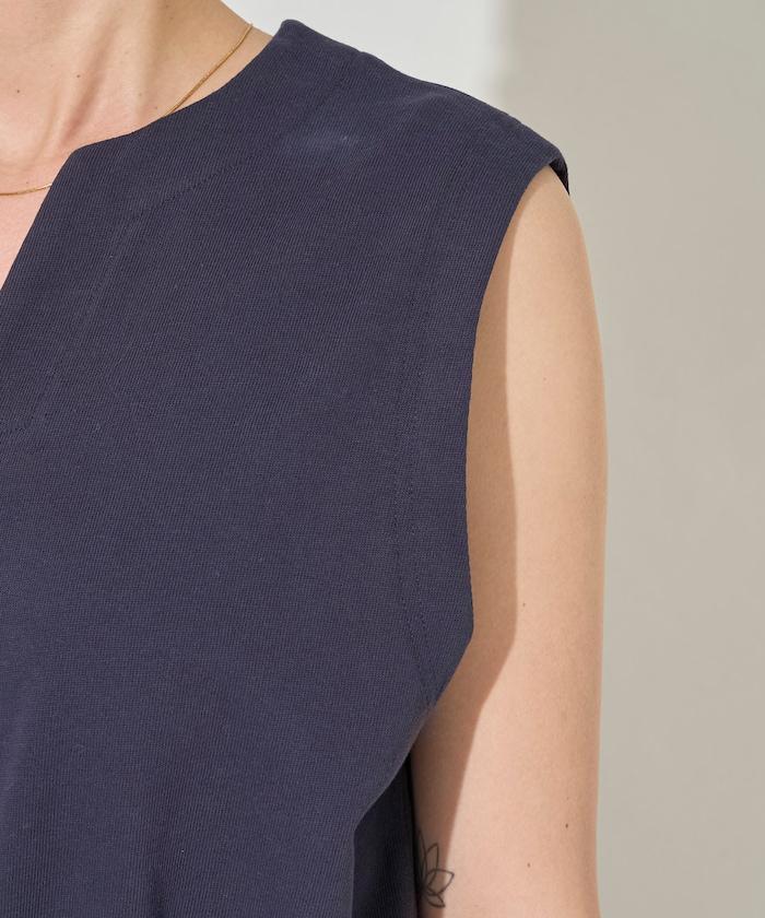 無袖腰帶連體褲