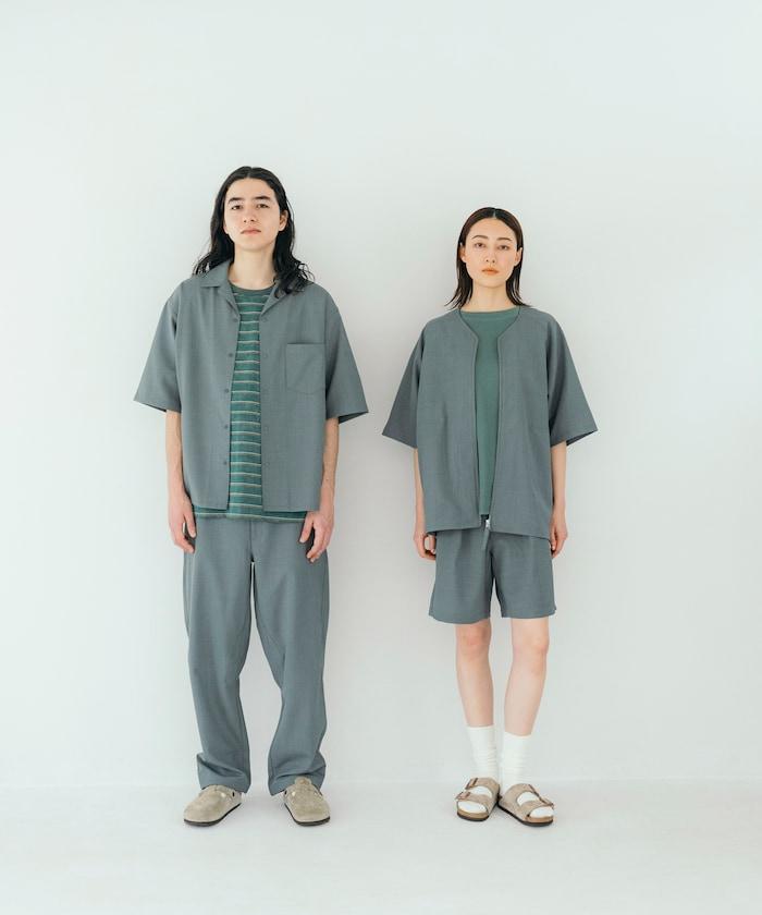 速乾材料 舒適版型 無領 棒球衫 短袖 亞麻風 居家護理