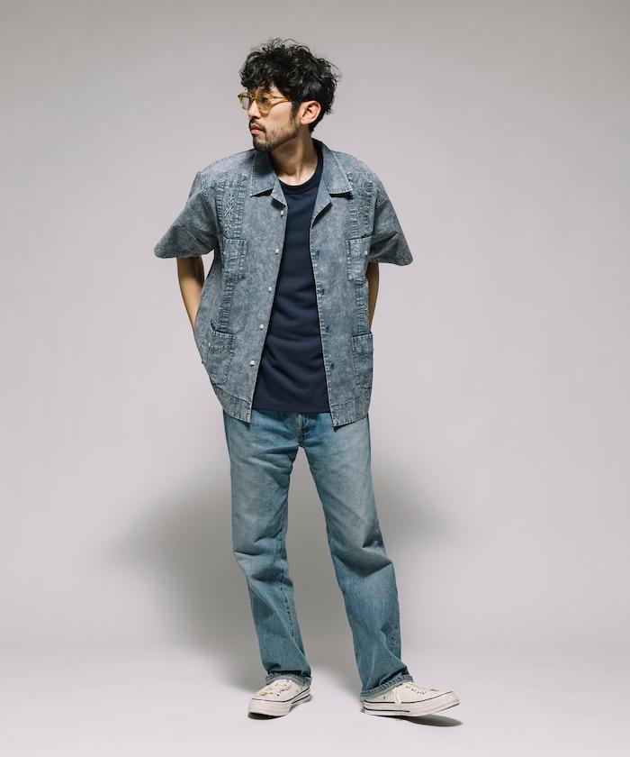 淡色處理 古巴襯衫 短袖