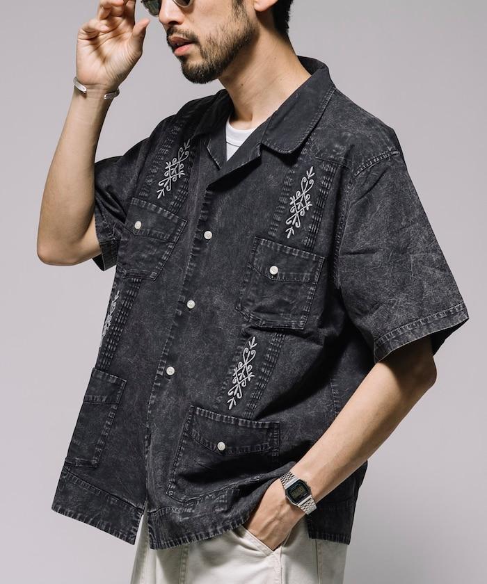 淡色處理 古巴襯衫 短袖