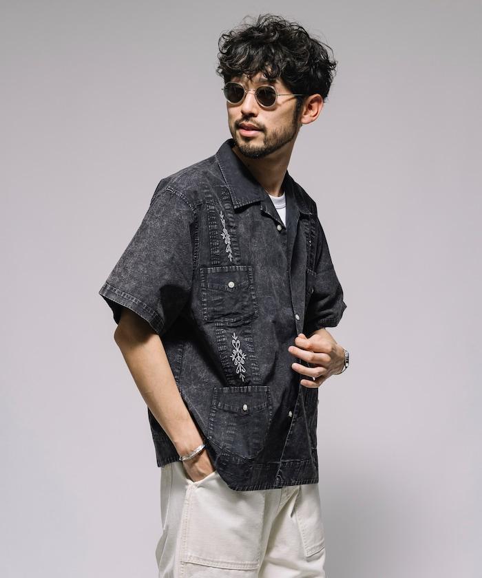 淡色處理 古巴襯衫 短袖