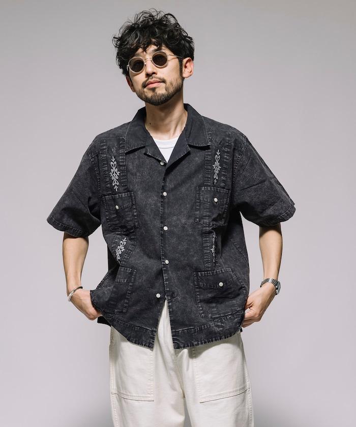 淡色處理 古巴襯衫 短袖