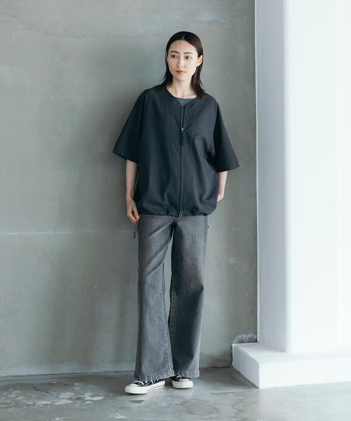 速乾材料 舒適版型 無領 棒球衫 短袖 亞麻風 居家護理