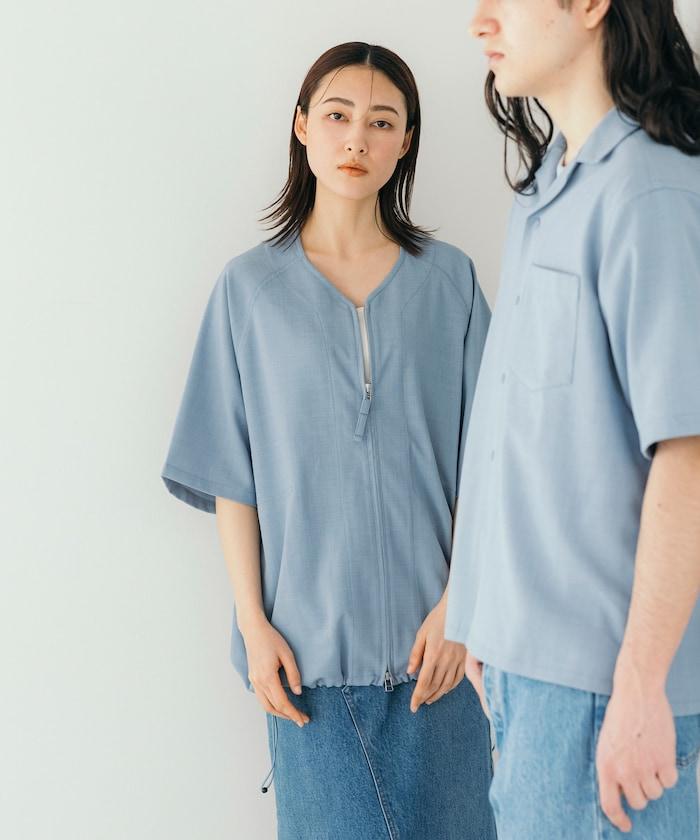 速乾材料 舒適版型 無領 棒球衫 短袖 亞麻風 居家護理