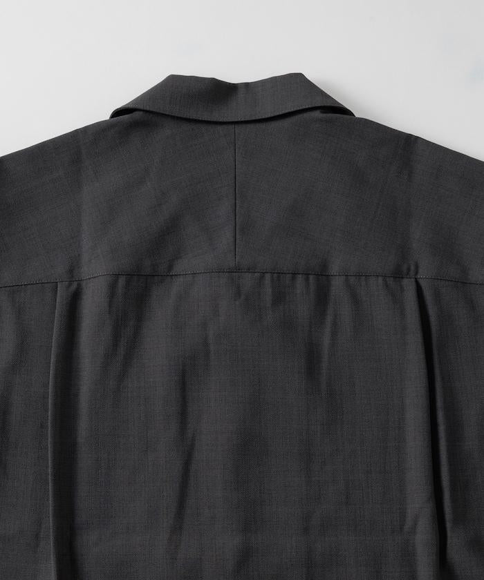 速乾材料 舒適版型 開領襯衫 短袖 亞麻風