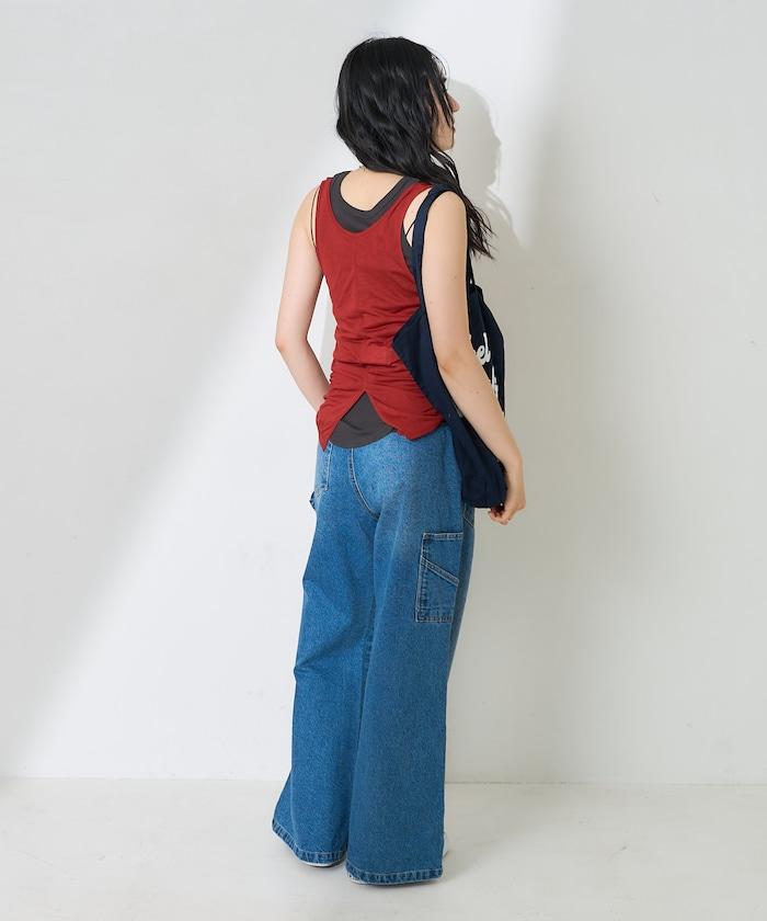 【套裝商品】透視套裝背心/純色背心