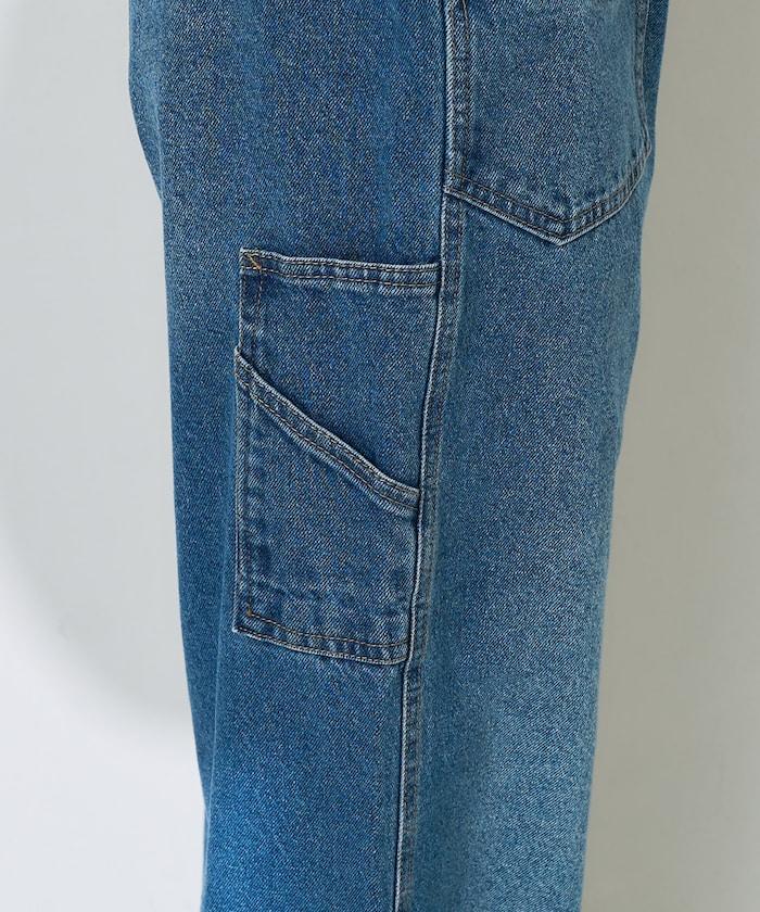 交叉裝飾繪畫寬鬆褲