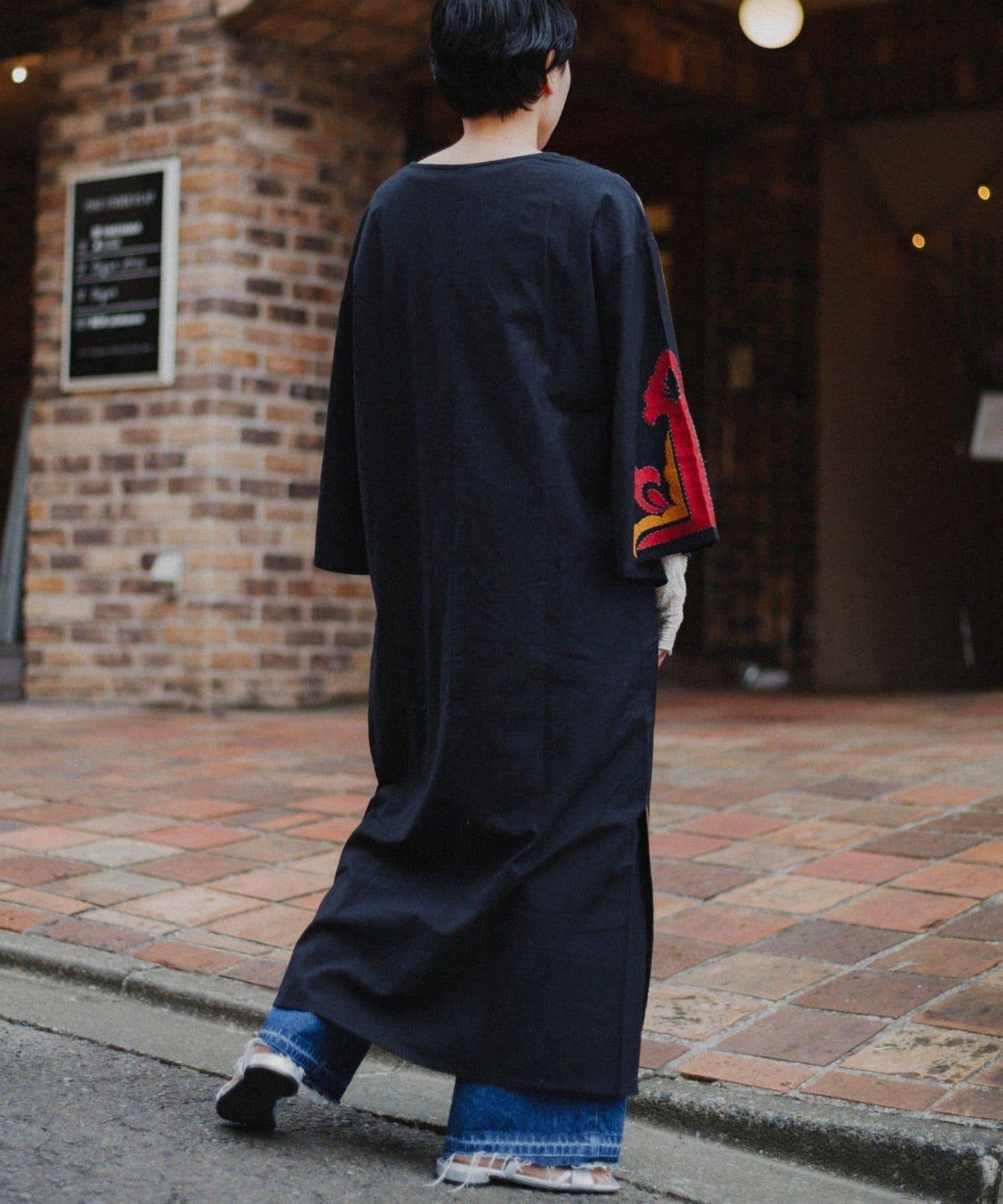 【aguni】刺繡I型連衣裙