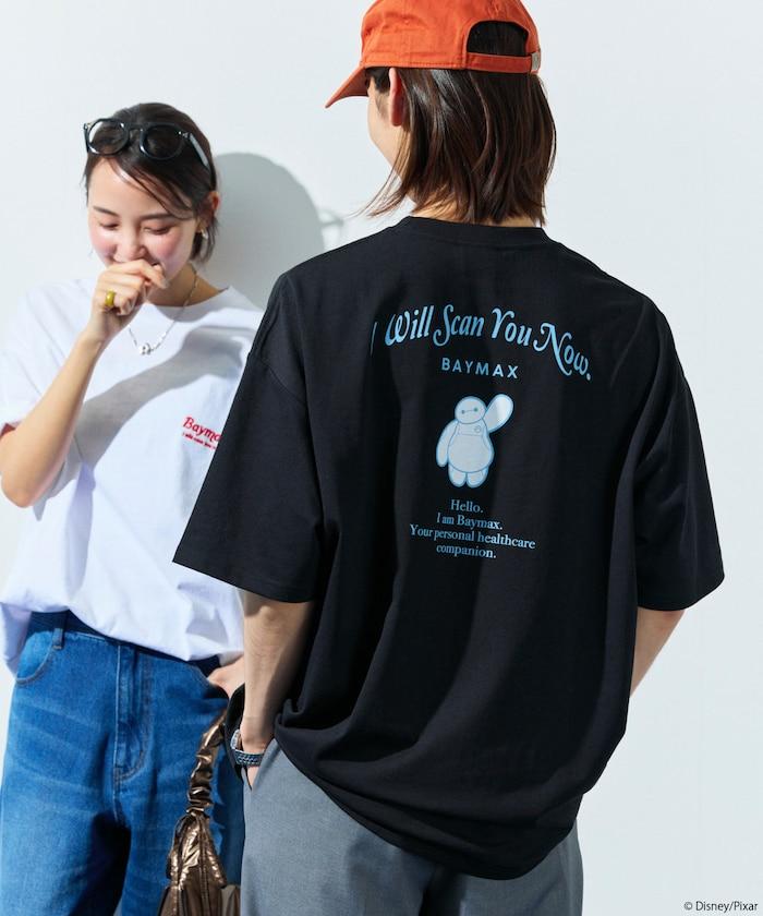 DISNEY / 《迪士尼》 大白 聯名 大剪影 一點刺繡 背部印花 圓領T恤