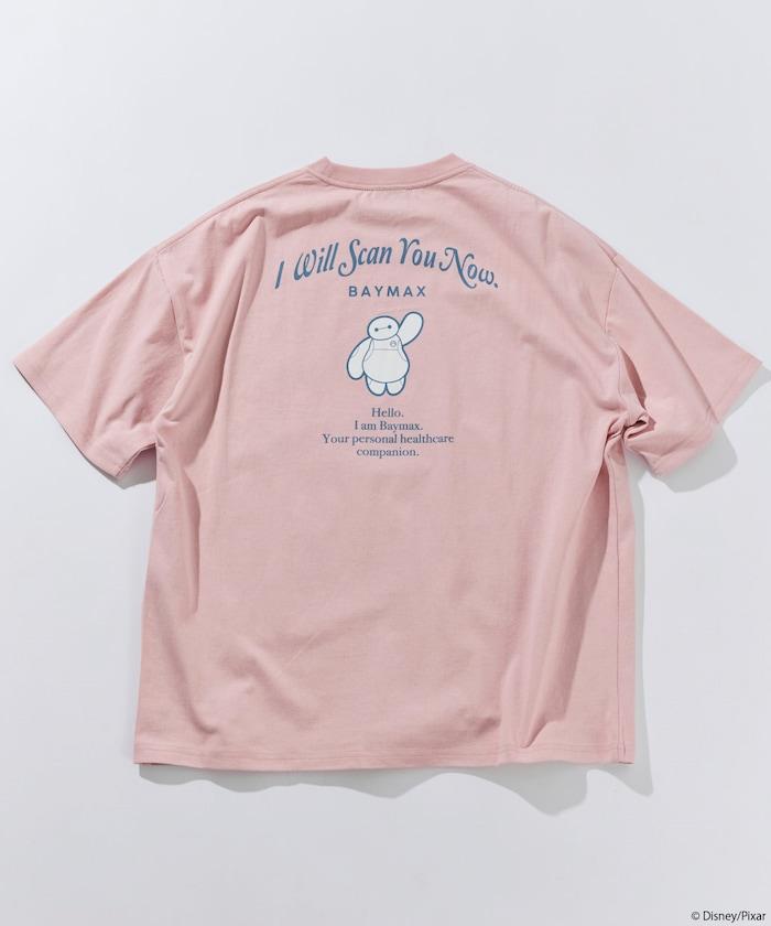 DISNEY / 《迪士尼》 大白 聯名 大剪影 一點刺繡 背部印花 圓領T恤