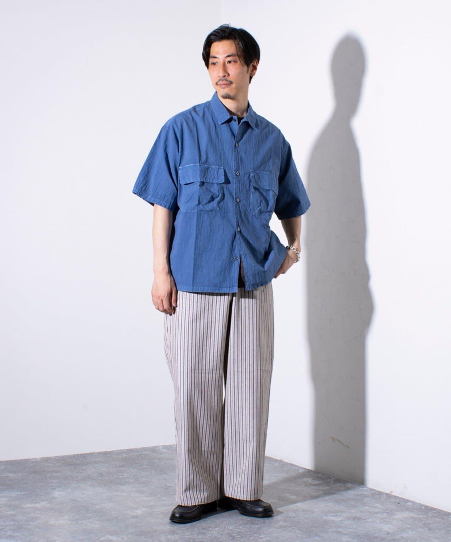 【GEVACO】棉麻材質 簡約烘焙褲(純色/條紋)